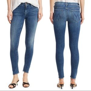Mother The Looker Jeans In Groovin Skinny High Rise Medium Wash Ankle Length 31